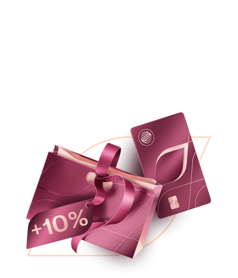 На 10% больше кэшбэка 